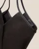 CALELLA WINTER - Leather-trimmed Organic Cotton Tote Bag sold by Hereu Studio