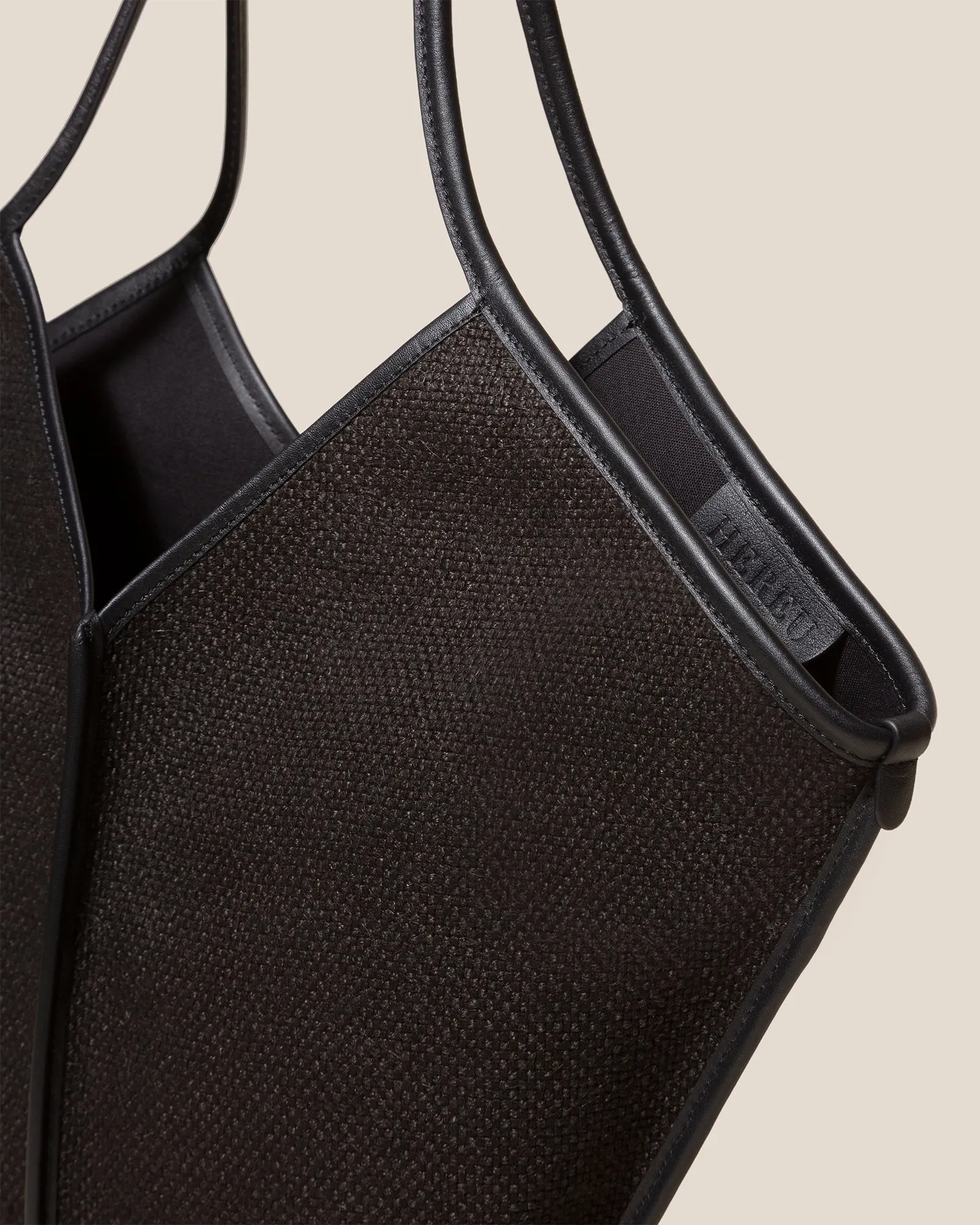 CALELLA WINTER - Leather-trimmed Organic Cotton Tote Bag sold by Hereu Studio product image thumbnail 2