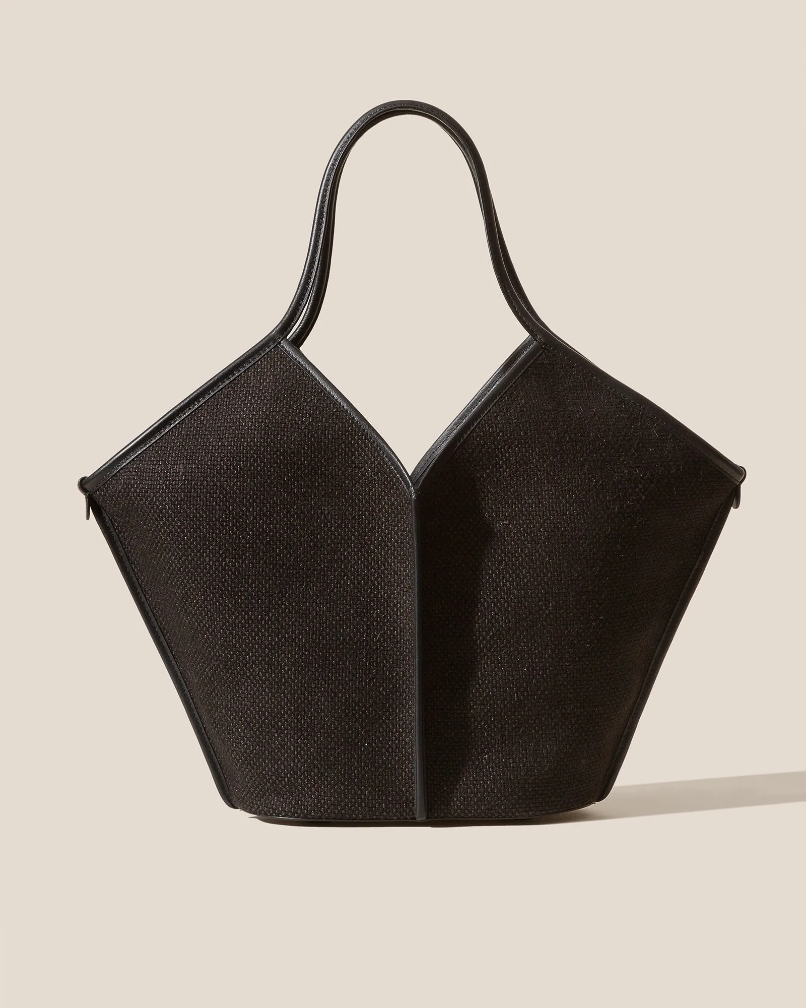 CALELLA WINTER - Leather-trimmed Organic Cotton Tote Bag sold by Hereu Studio
