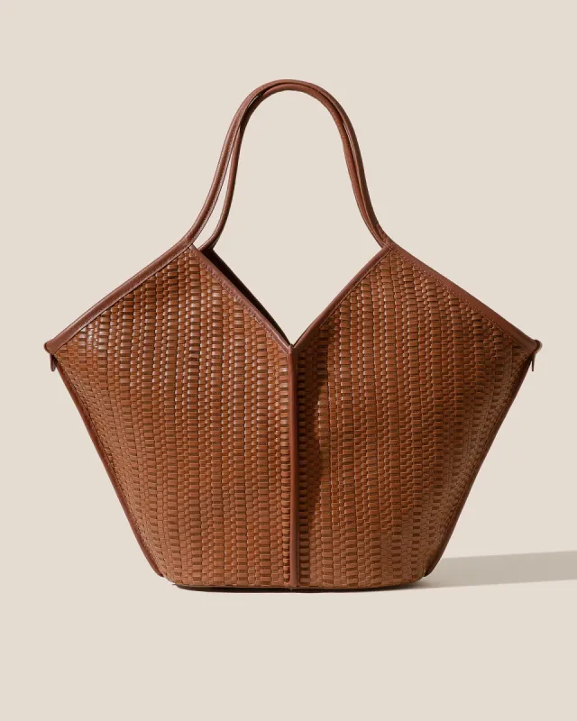 CALELLA WOVEN - Leather-trimmed Tote Bag sold by Hereu Studio