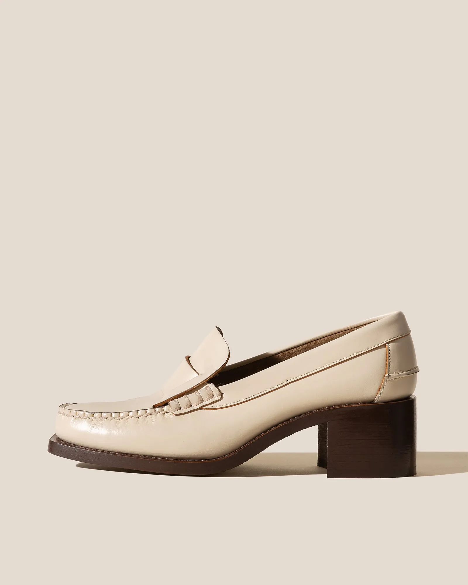 SINEU HEELED - Interlaced Detail Slip-On Loafer sold by Hereu Studio