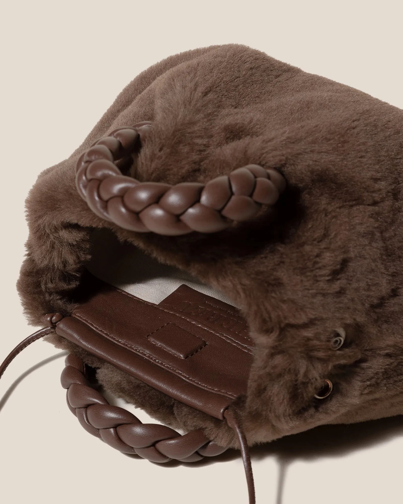 BOMBON SHEARLING - Plaited-handle Leather Handbag sold by Hereu Studio product image thumbnail 3