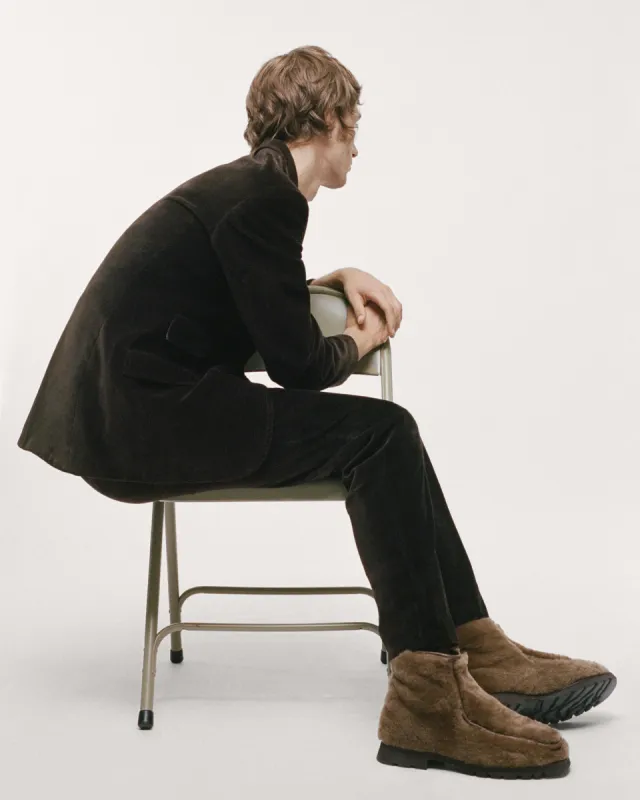 ARMENTA LOW ZIPPED - Men's Shearling Ankle Boot Loafer made by Hereu Studio