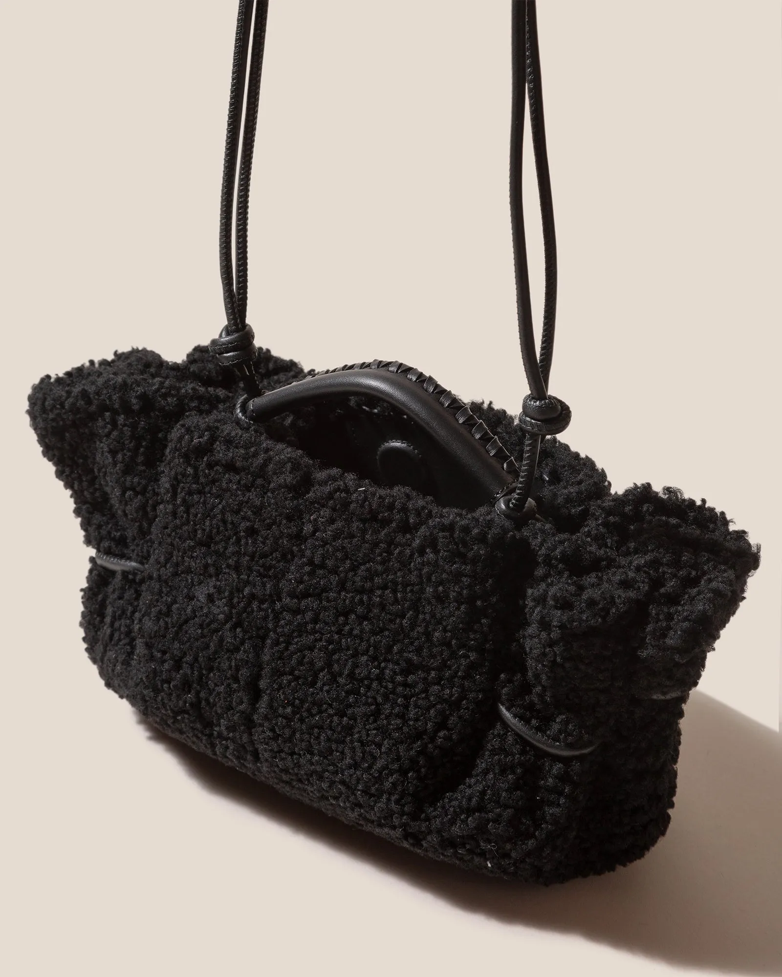 ARTA MINI CURLY SHEARLING - Pleated Crossbody Bag sold by Hereu Studio product image thumbnail 3