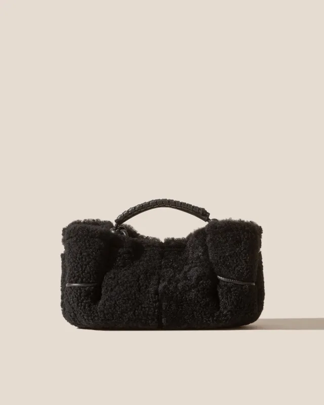 ARTA MINI CURLY SHEARLING - Pleated Crossbody Bag sold by Hereu Studio