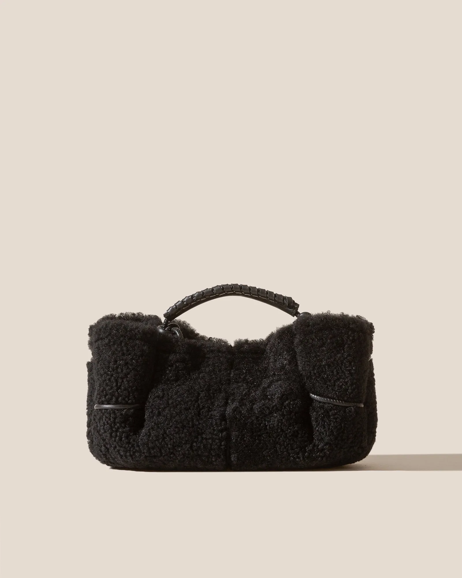 ARTA MINI CURLY SHEARLING - Pleated Crossbody Bag sold by Hereu Studio