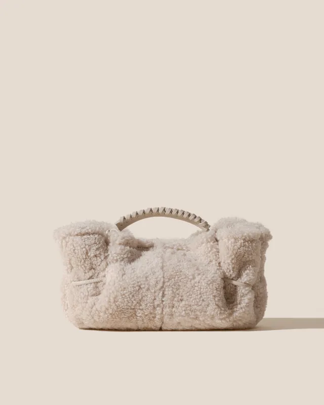 ARTA MINI CURLY SHEARLING - Pleated Crossbody Bag sold by Hereu Studio