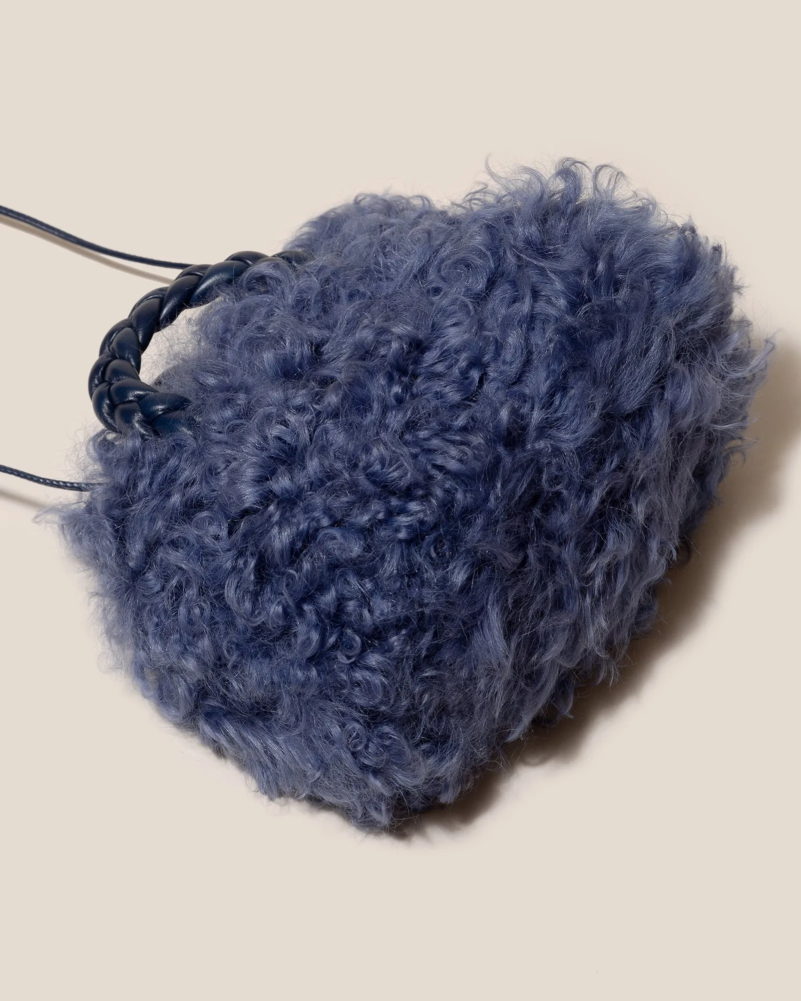 BOMBON LONG HAIR SHEARLING - Small Plaited-handle Crossbody Bag sold by Hereu Studio product image thumbnail 4