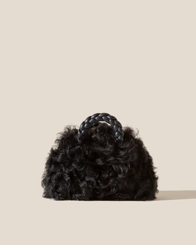 BOMBON LONG HAIR SHEARLING - Small Plaited-handle Crossbody Bag sold by Hereu Studio