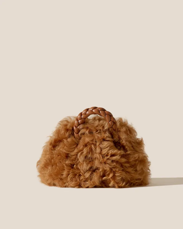 BOMBON LONG HAIR SHEARLING - Small Plaited-handle Crossbody Bag sold by Hereu Studio