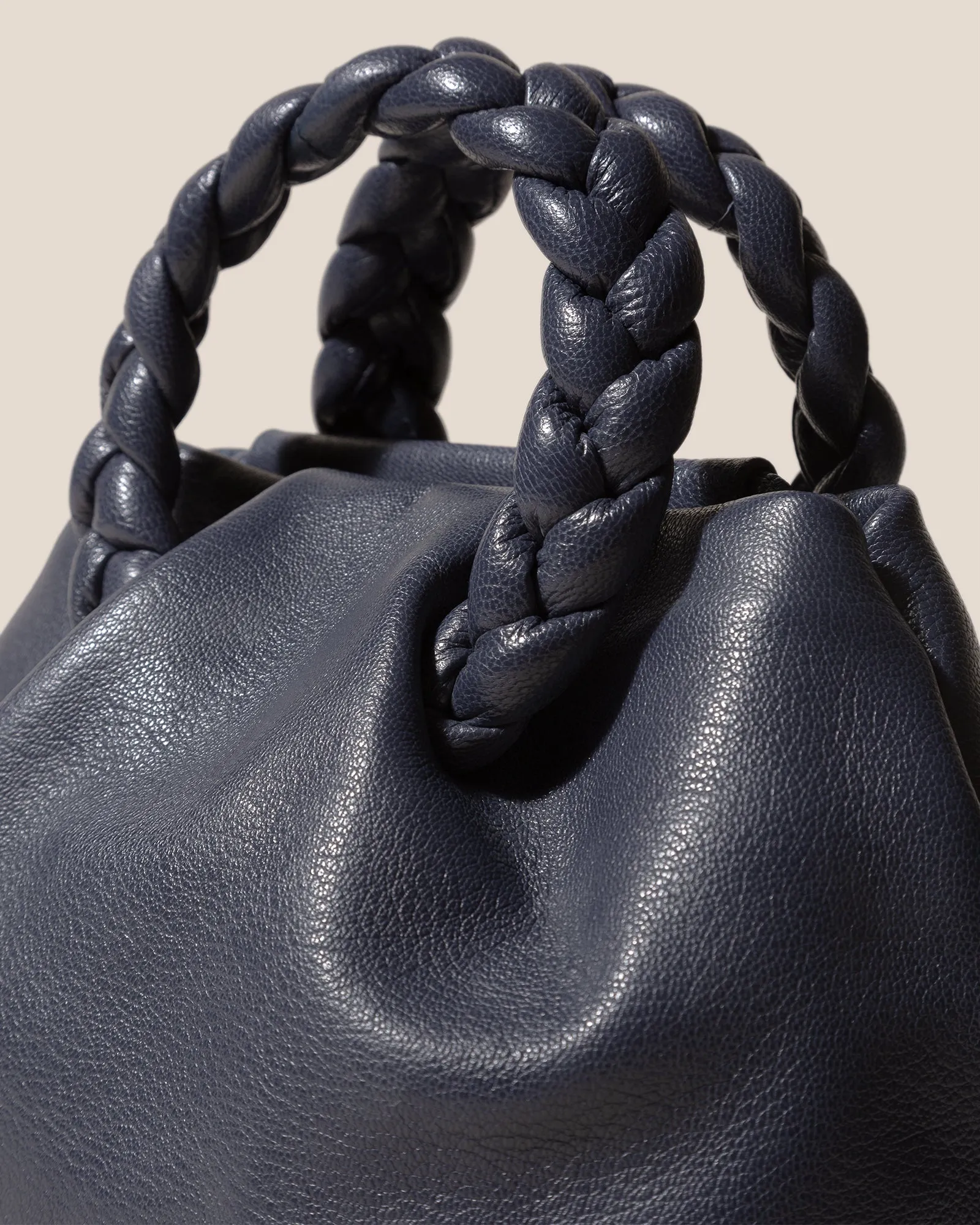 BOMBON M SUPPLE SHINY - Plaited-handle Leather Crossbody Bag sold by Hereu Studio product image thumbnail 2