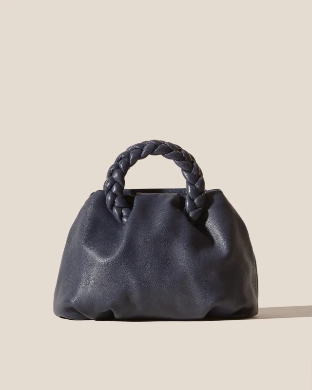 BOMBON M SUPPLE SHINY - Plaited-handle Leather Crossbody Bag made by Hereu Studio