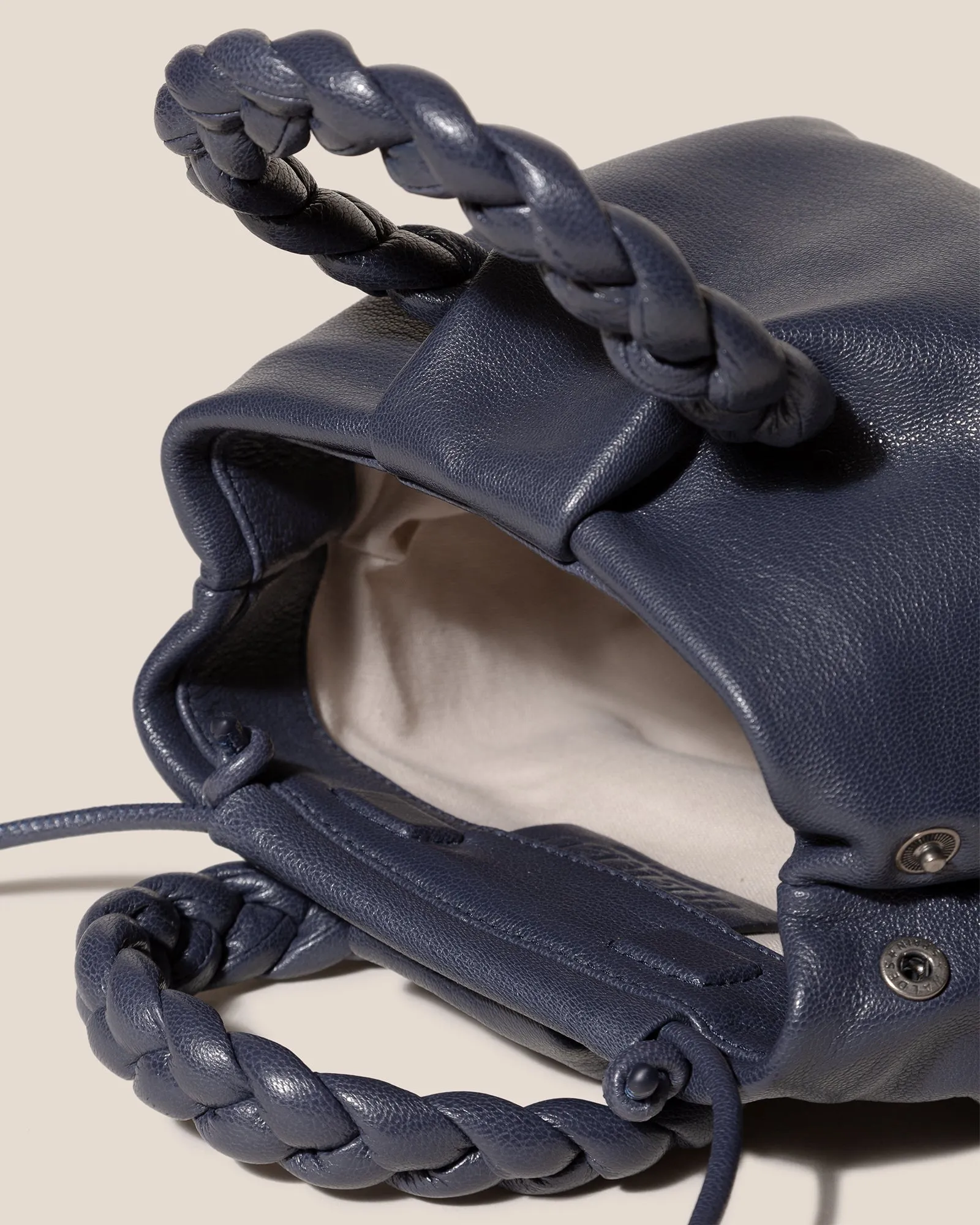 BOMBON M SUPPLE SHINY - Plaited-handle Leather Crossbody Bag sold by Hereu Studio product image thumbnail 3