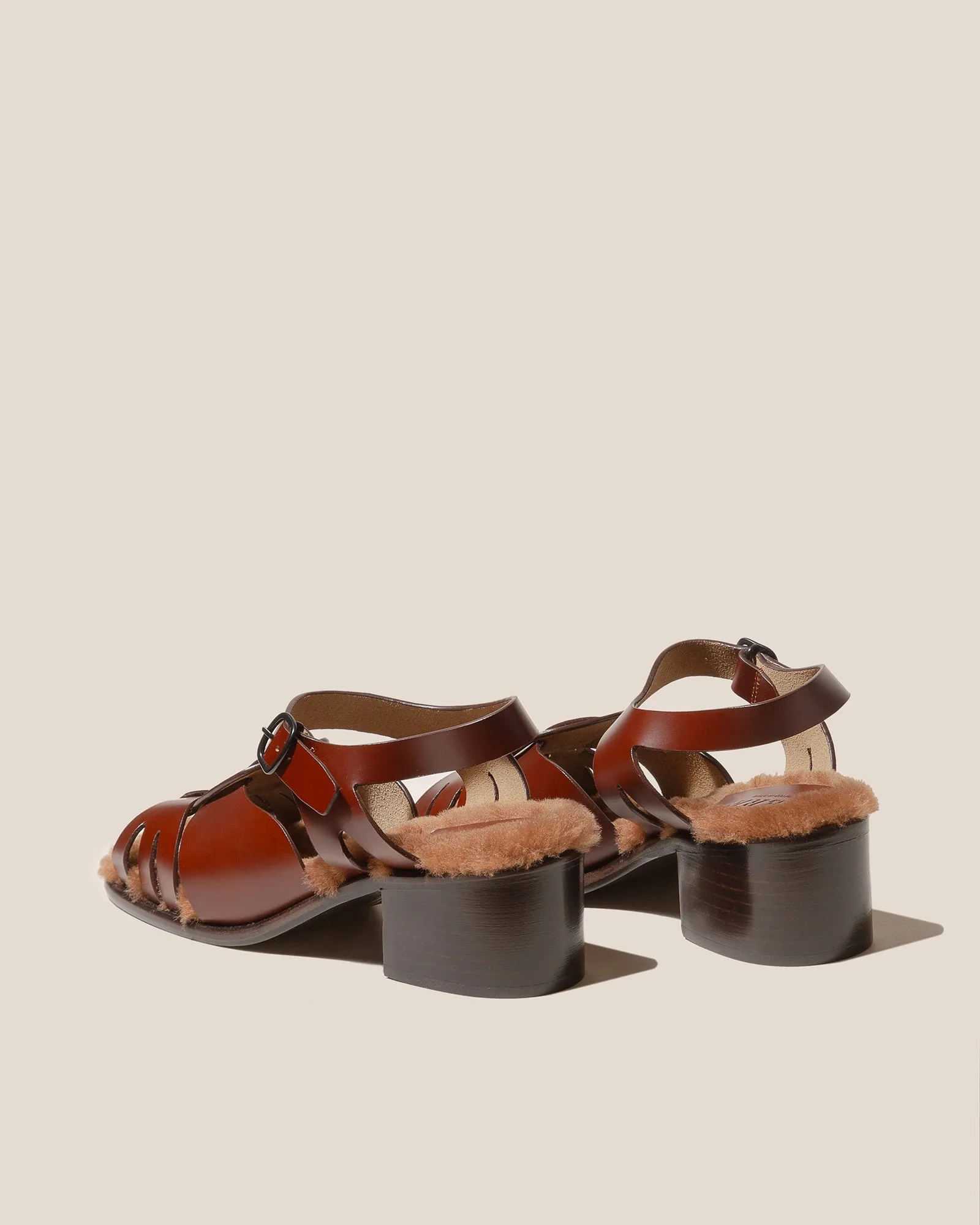 ANCORA SQUARED HEELED SHEARLING - Open-Toe Fisherman Sandal sold by Hereu Studio product image thumbnail 3