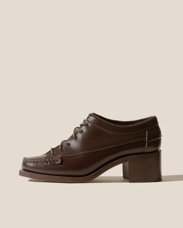 PRIEGO SQUARED HEELED - Lace up Moccasin sold by Hereu Studio