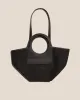 CALA S WINTER - Leather-trimmed Thick Textile Tote Bag sold by Hereu Studio