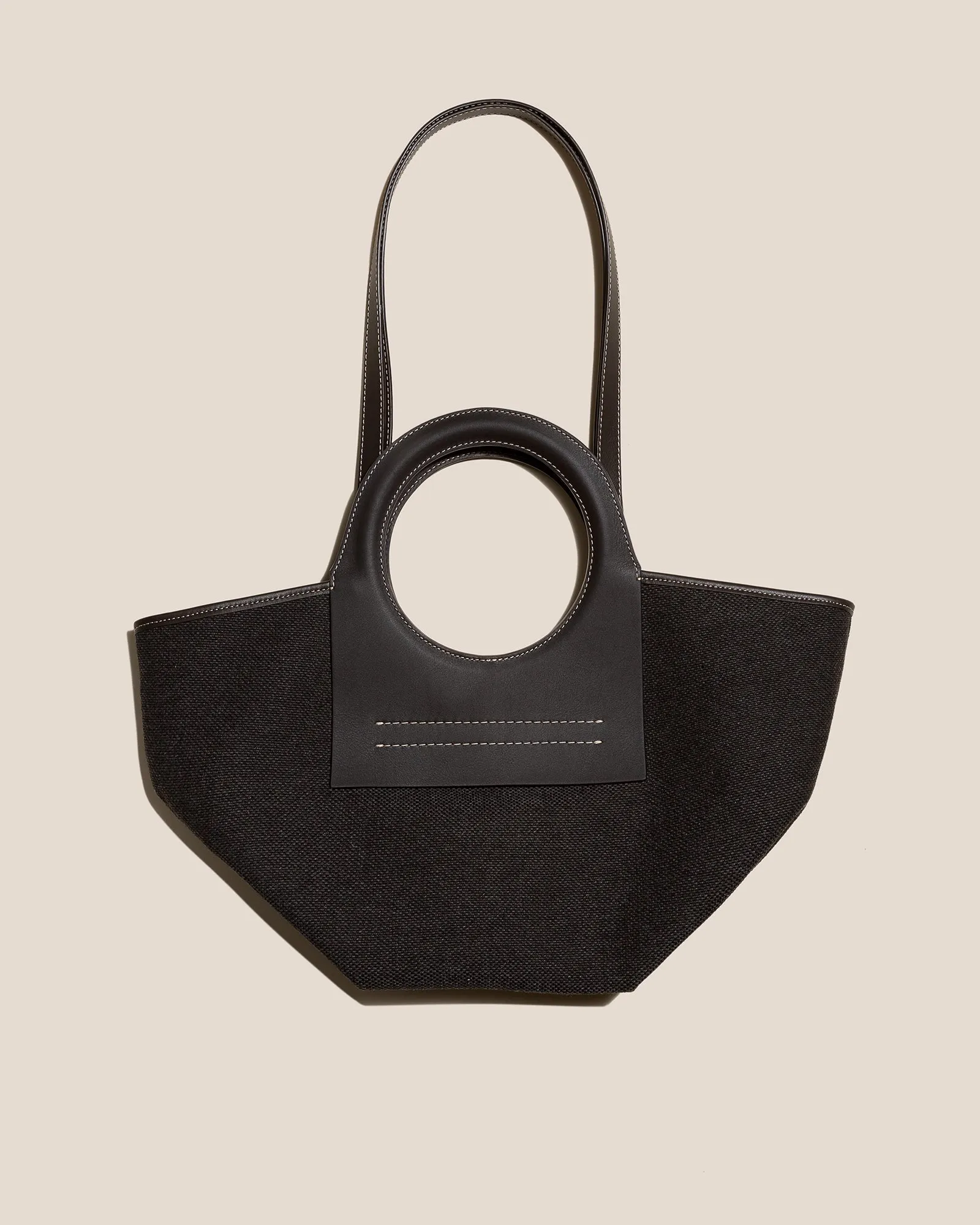 CALA S WINTER - Leather-trimmed Thick Textile Tote Bag sold by Hereu Studio product image thumbnail 3