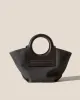 CALA S WINTER - Leather-trimmed Thick Textile Tote Bag sold by Hereu Studio
