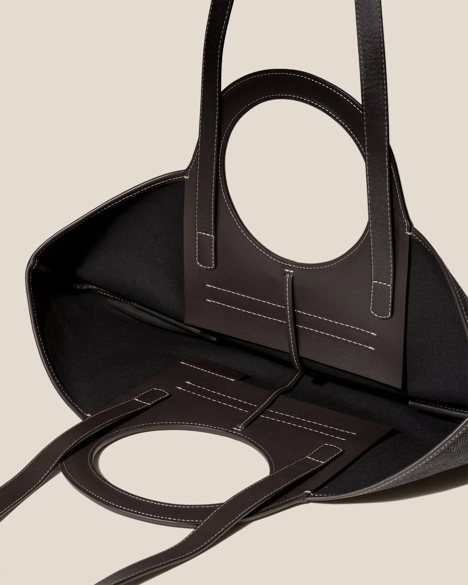 CALA S WINTER - Leather-trimmed Thick Textile Tote Bag sold by Hereu Studio product image thumbnail 4