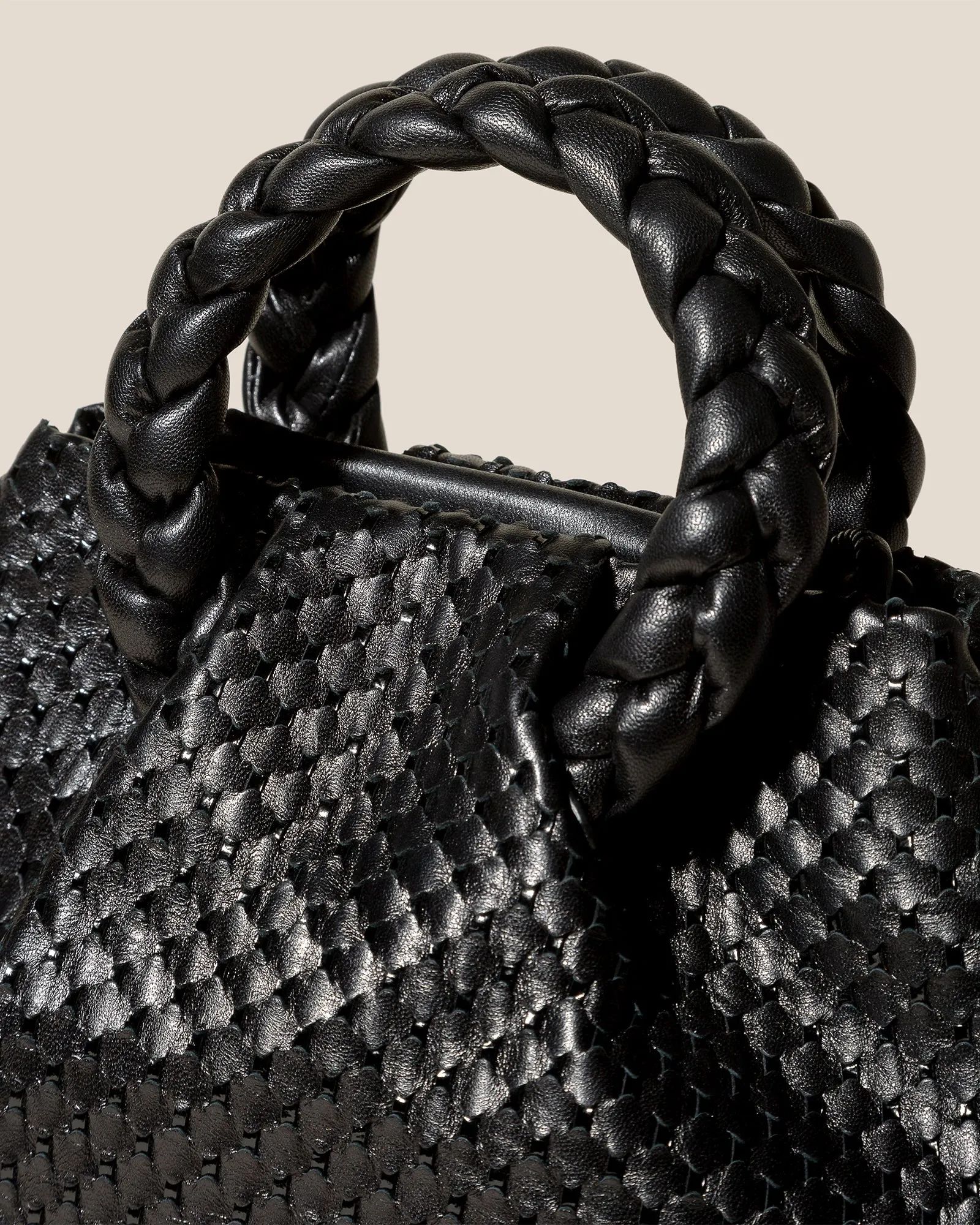 BOMBON M WOVEN - Plaited-handle Leather Crossbody Bag sold by Hereu Studio product image thumbnail 3