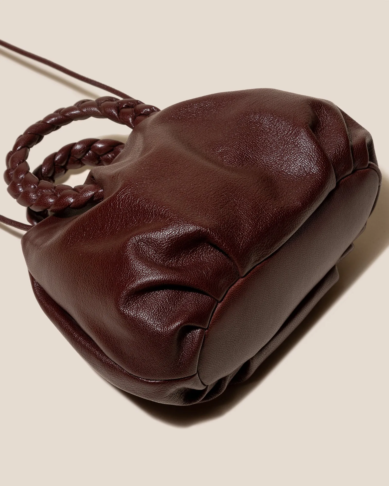 BOMBON M SUPPLE SHINY - Plaited-handle Leather Crossbody Bag sold by Hereu Studio product image thumbnail 4