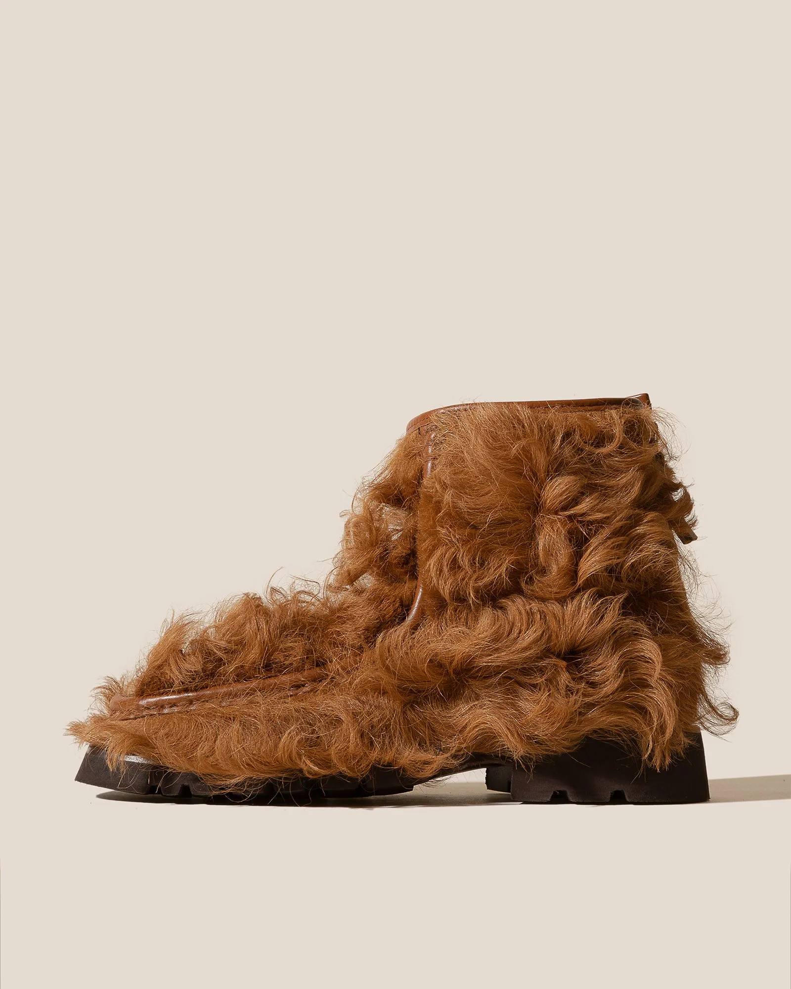 ARMENTA LOW ZIPPED LONG HAIR - Shearling Ankle Boot Loafer sold by Hereu Studio