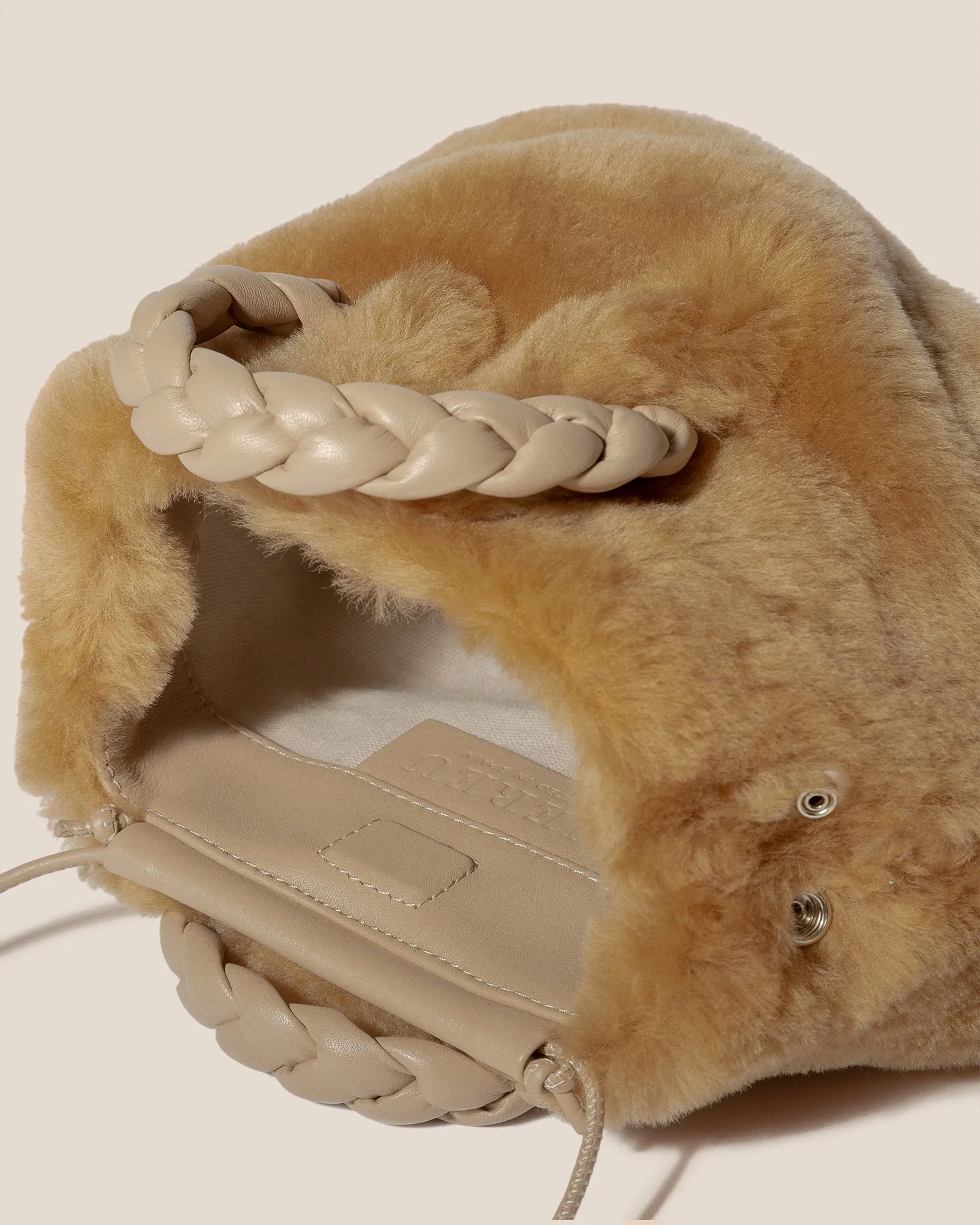 BOMBON SHEARLING - Small Plaited-handle Crossbody Bag sold by Hereu Studio product image thumbnail 4