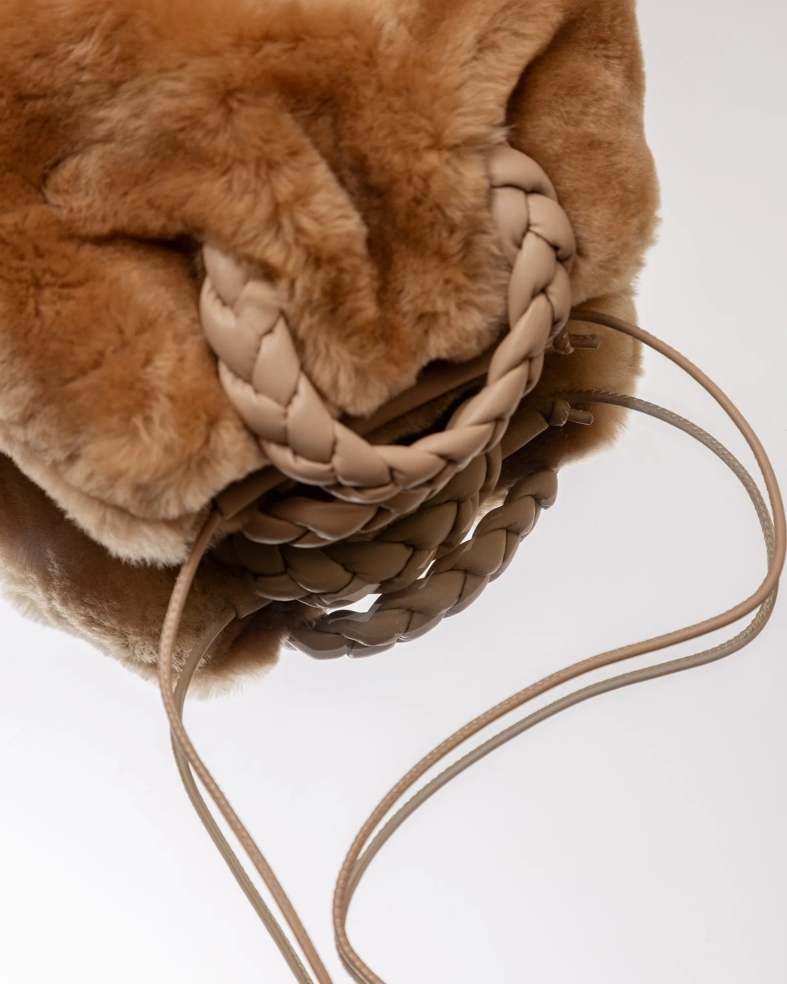 BOMBON SHEARLING - Small Plaited-handle Crossbody Bag sold by Hereu Studio product image thumbnail 5