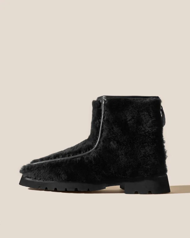 ARMENTA LOW ZIPPED - Shearling Low-calf Back Zip Boot sold by Hereu Studio
