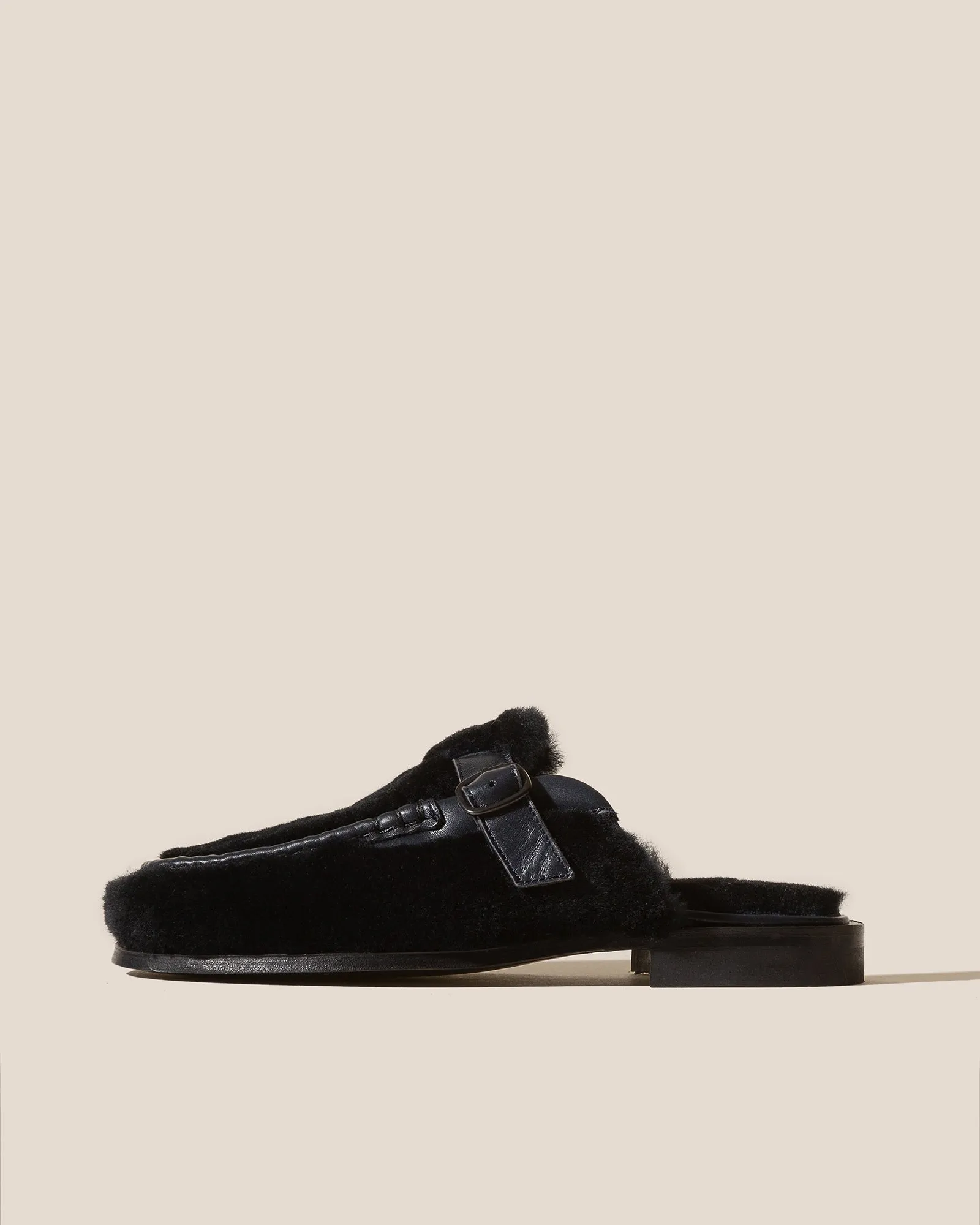 BARRACA SHEARLING - Buckle-strap Mule Loafer sold by Hereu Studio