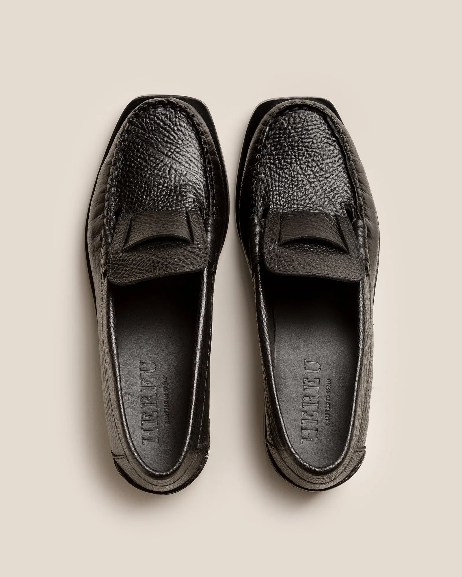 SINEU HEELED GRAINY - Interlaced Detail Slip-On Loafer sold by Hereu Studio product image thumbnail 2