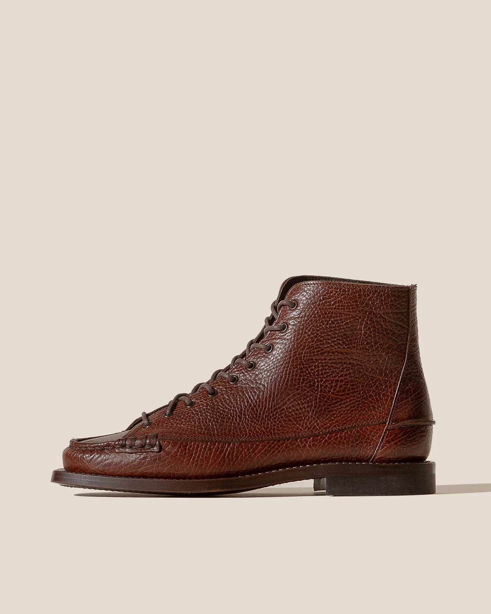 PRIEGO SQUARED BOOT GRAINY - Lace up Loafer sold by Hereu Studio