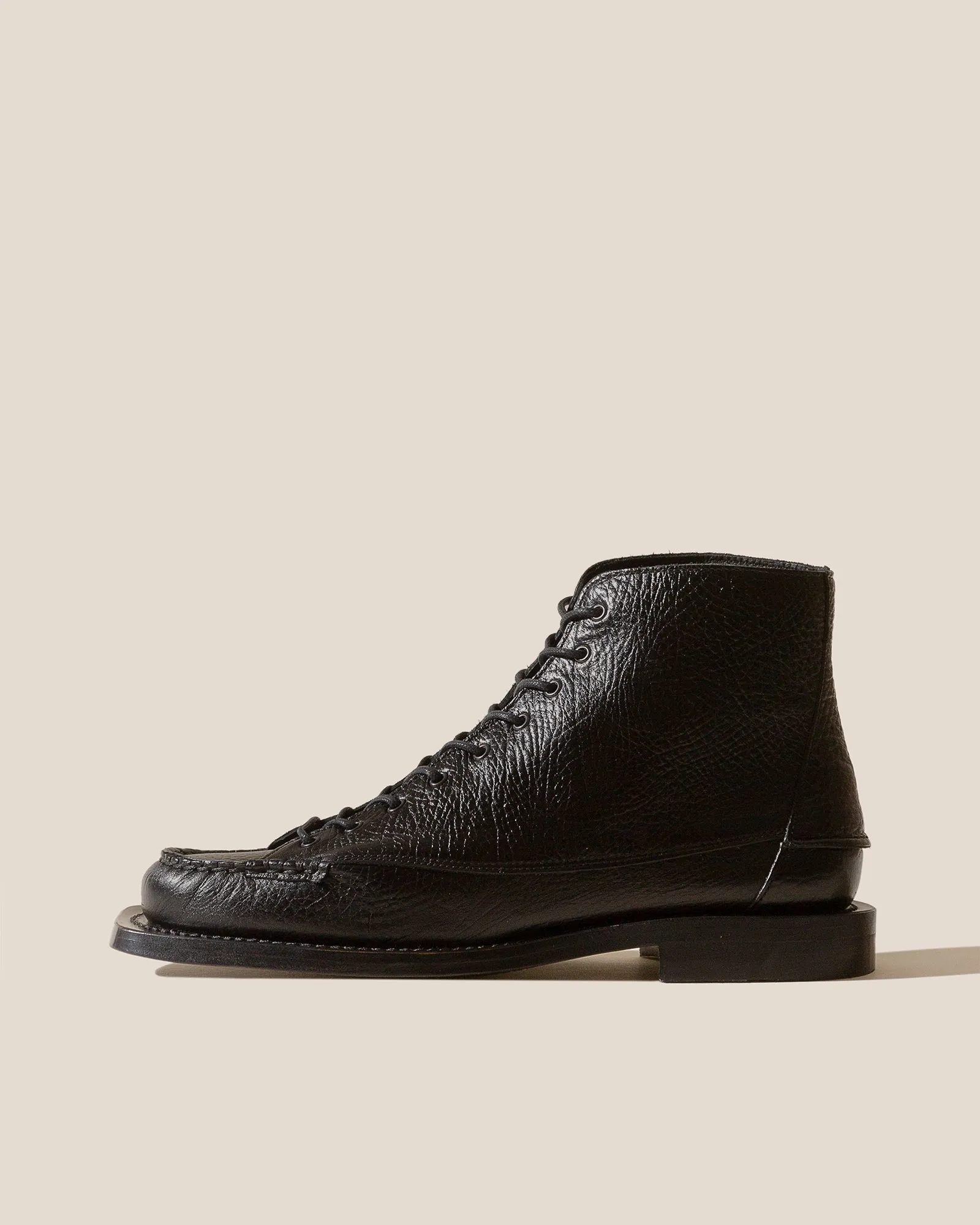 PRIEGO SQUARED BOOT GRAINY - Lace up Loafer sold by Hereu Studio