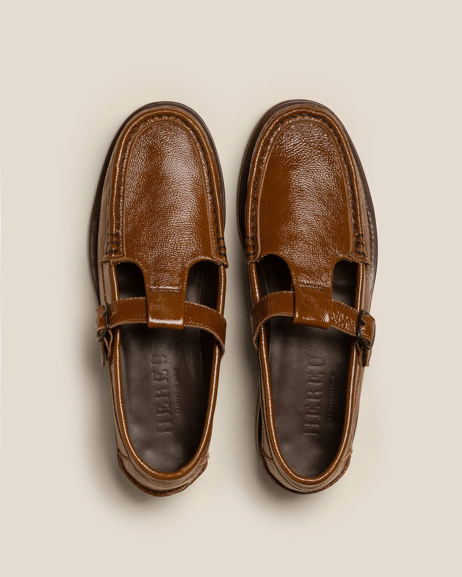 ALBER CRINKLED GLOSSY - T-bar Loafer sold by Hereu Studio product image thumbnail 3