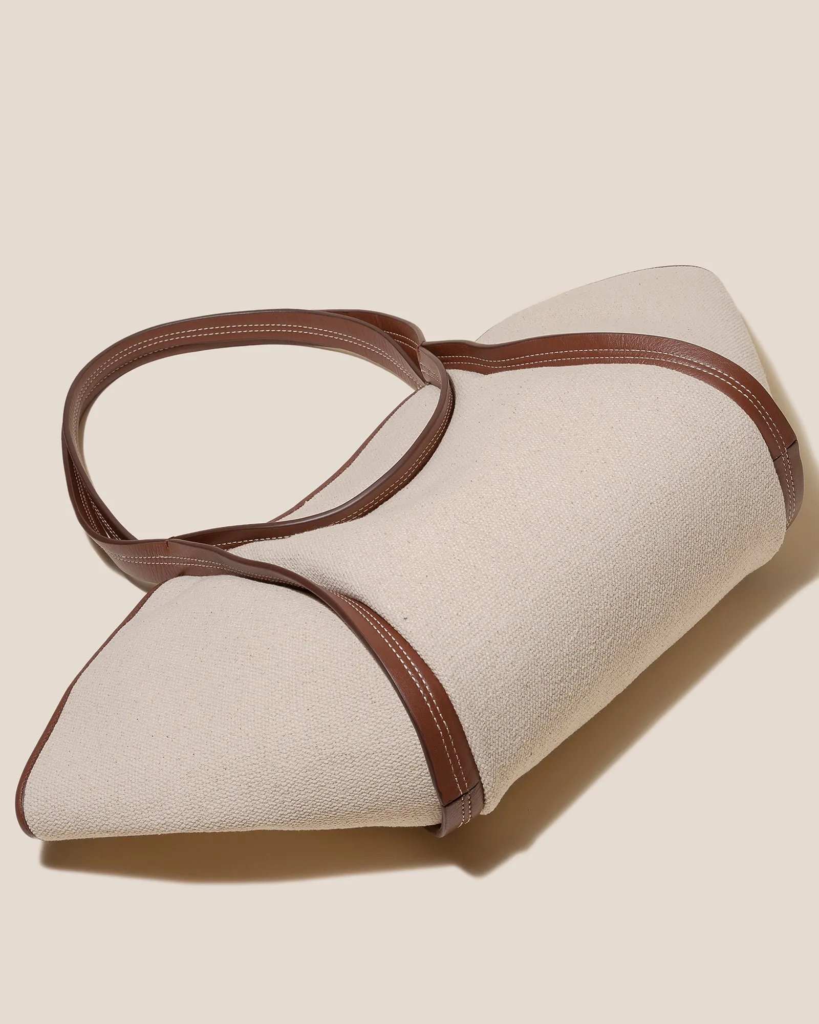 CUBER - Leather-Trimmed Canvas Basket sold by Hereu Studio product image thumbnail 5