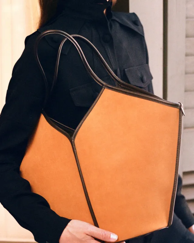 CALELLA - Leather-trimmed Organic Cotton Tote Bag sold by Hereu Studio