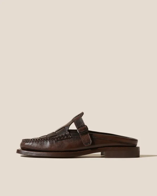 BONELL DUOTONE - Woven T-bar Mule Loafer sold by Hereu Studio
