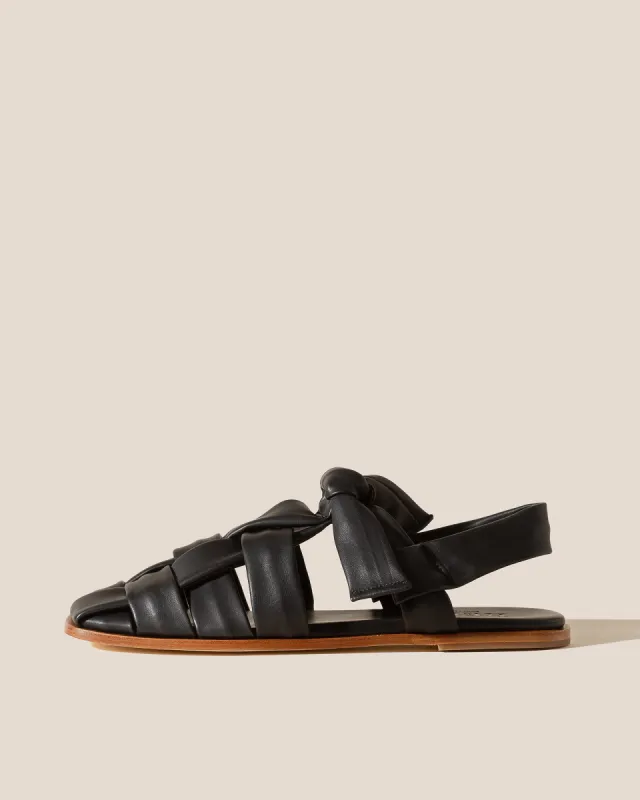 BENA - Interwoven Knotted T-bar Sandal sold by Hereu Studio