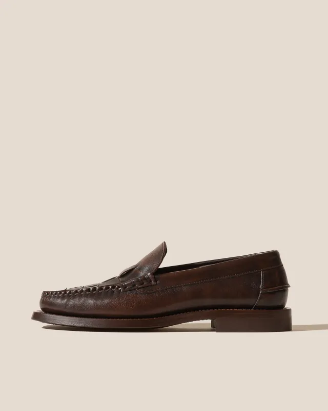 NOMBELA DUOTONE - Interwoven Detail Slip-on Loafer sold by Hereu Studio
