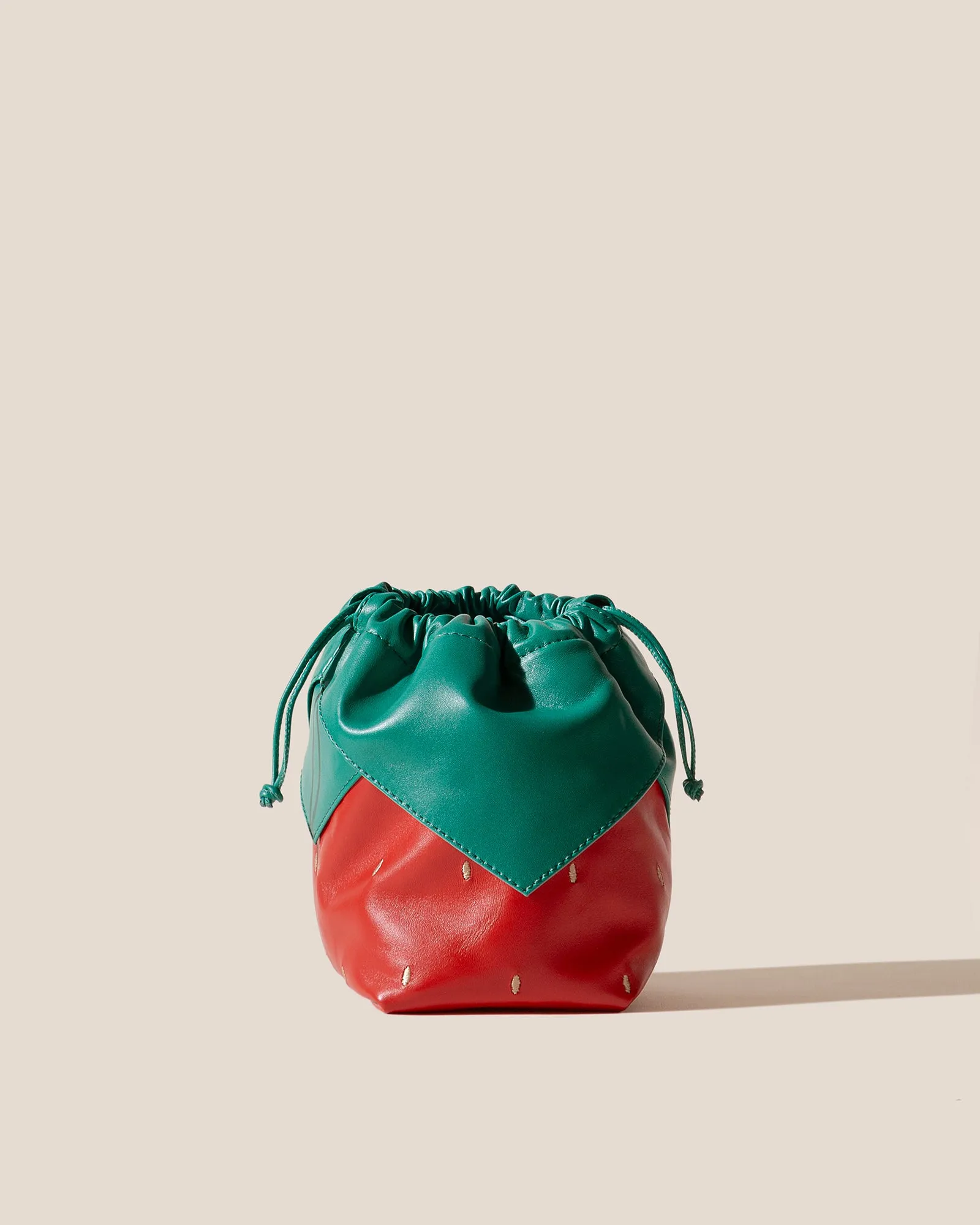 DUIXA - Strawberry-Shaped Leather Drawstring Bag sold by Hereu Studio