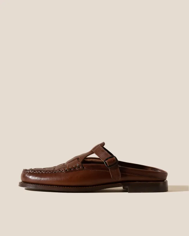 FERRIOL MULE - Men's Woven T-bar Mule Loafer sold by Hereu Studio