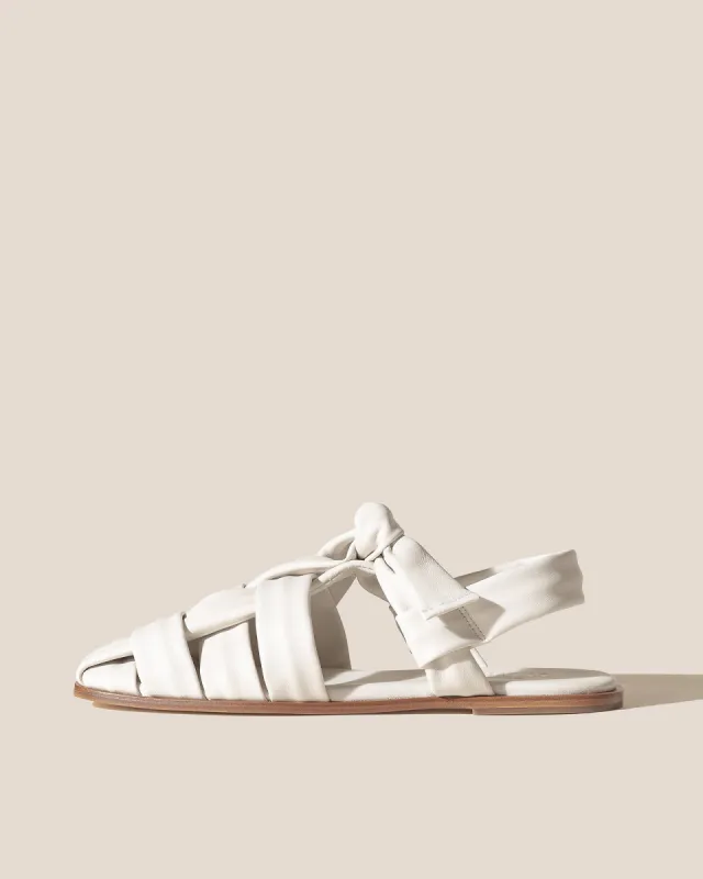 BENA - Interwoven Knotted T-bar Sandal sold by Hereu Studio
