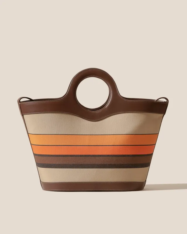 NASTA STRIPED - Leather Framed Tote Bag made by Hereu Studio
