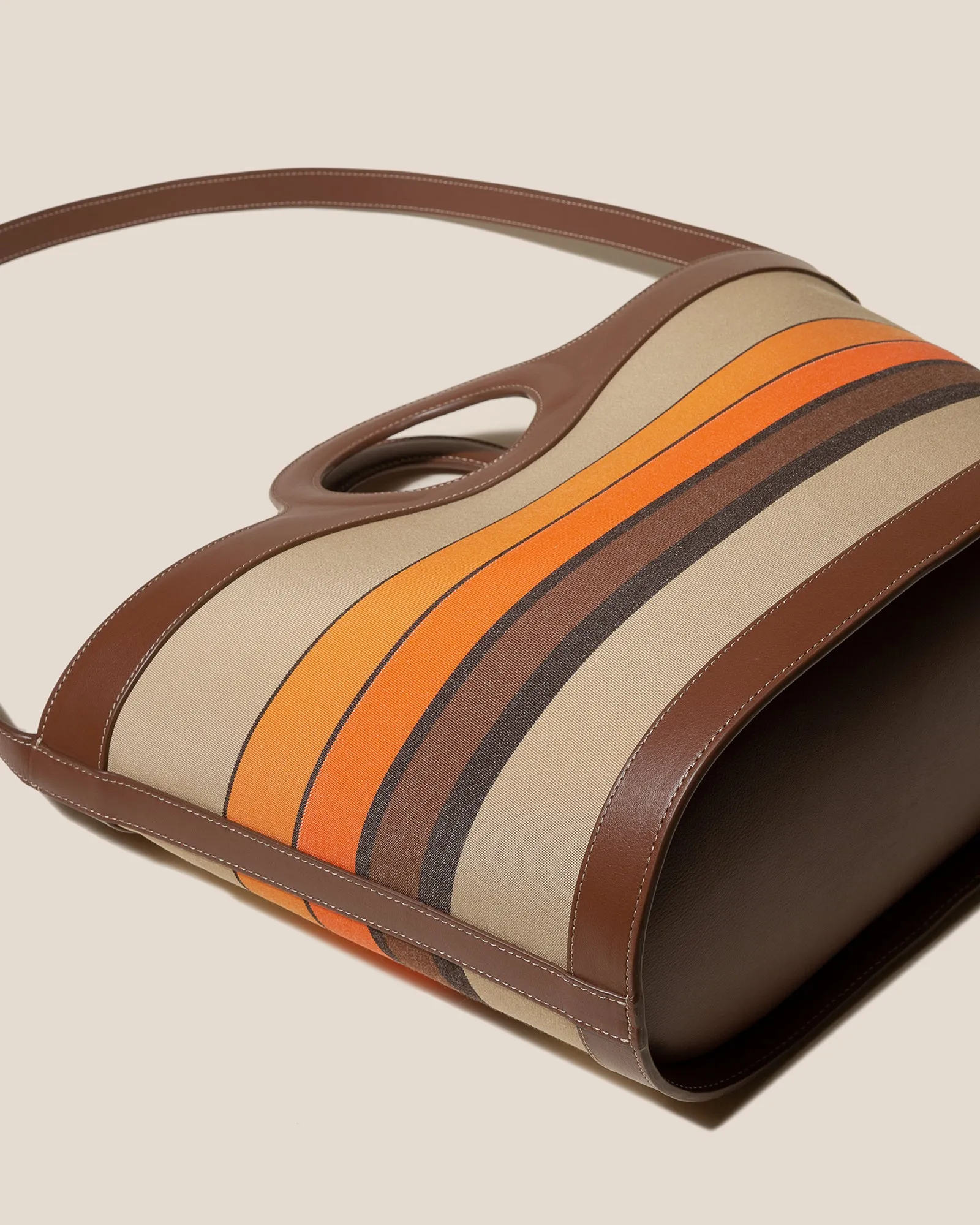 NASTA STRIPED - Leather Framed Tote Bag sold by Hereu Studio product image thumbnail 4