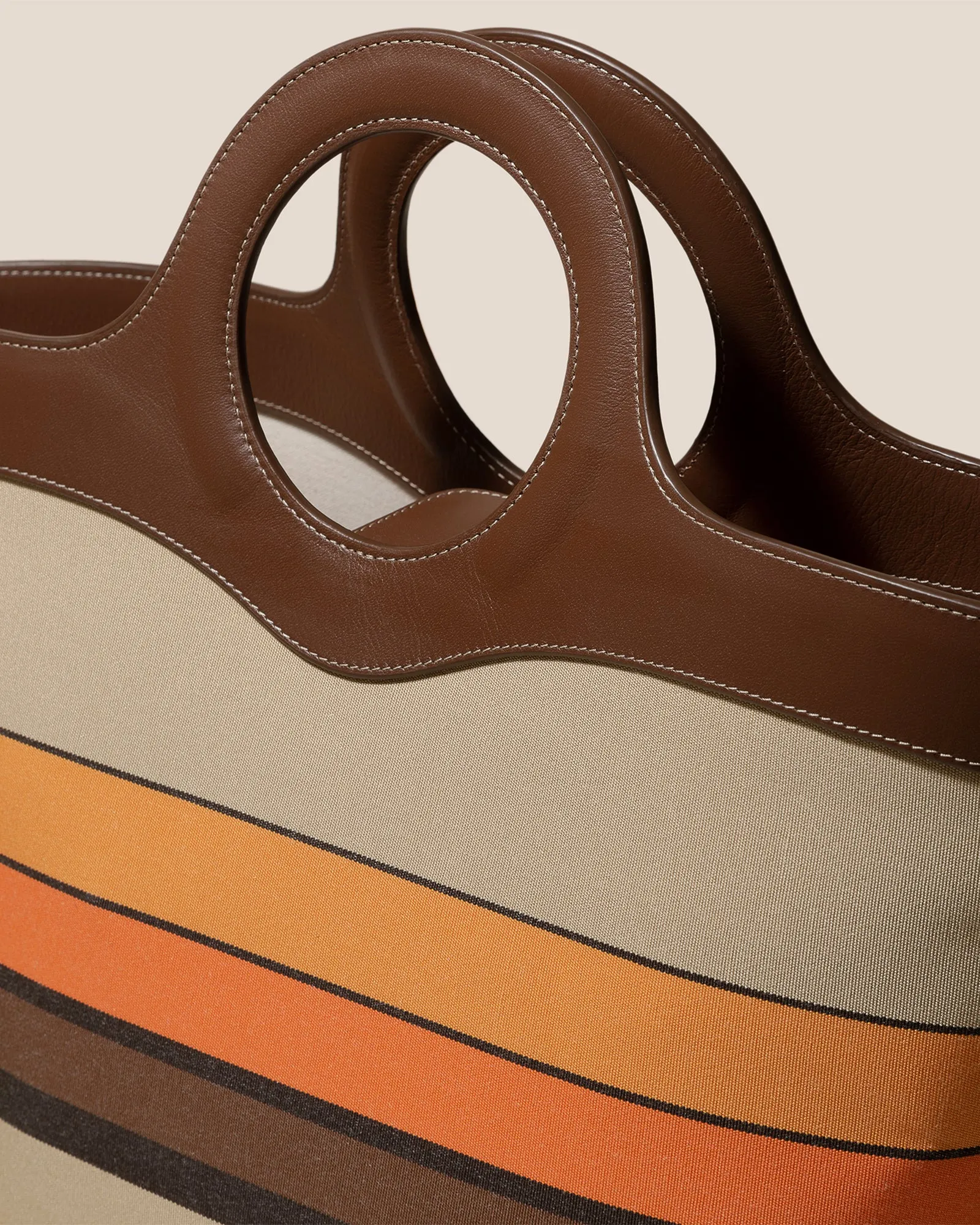 NASTA STRIPED - Leather Framed Tote Bag sold by Hereu Studio product image thumbnail 2