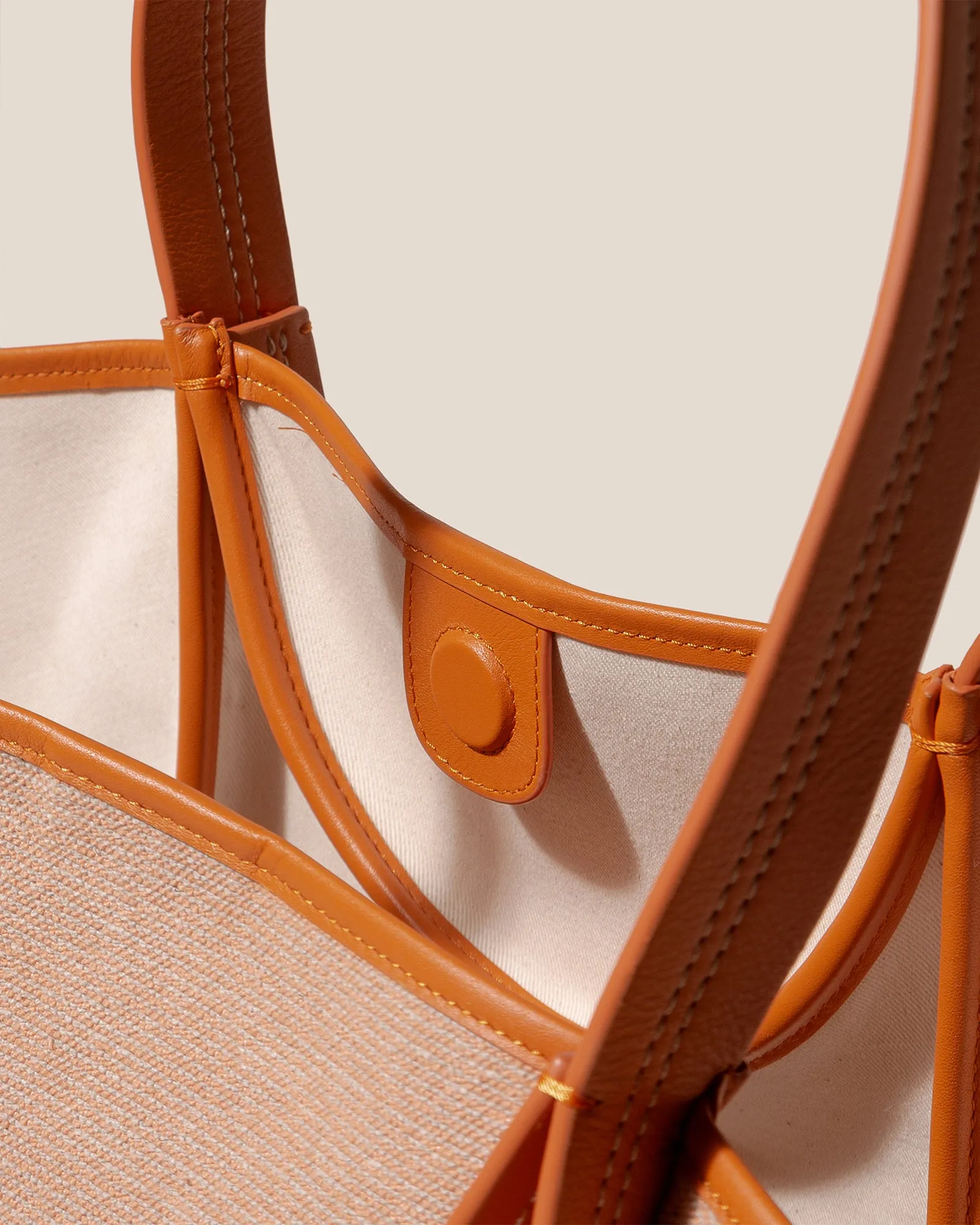 CUBER - Leather-Trimmed Canvas Basket sold by Hereu Studio product image thumbnail 2