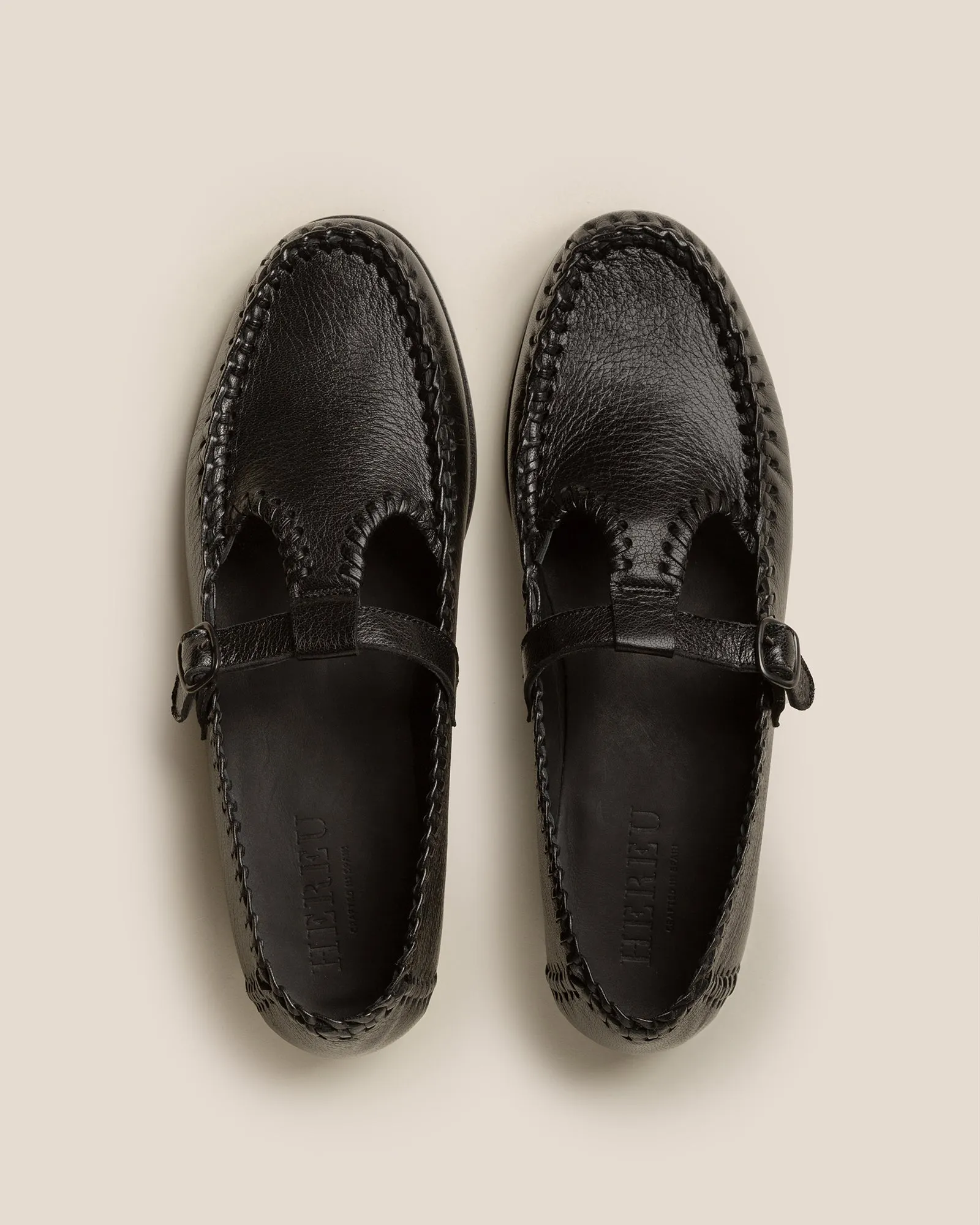 ALCOVER SUPPLE SHINY - Men's Braided Seams T-bar Loafer sold by Hereu Studio product image thumbnail 2