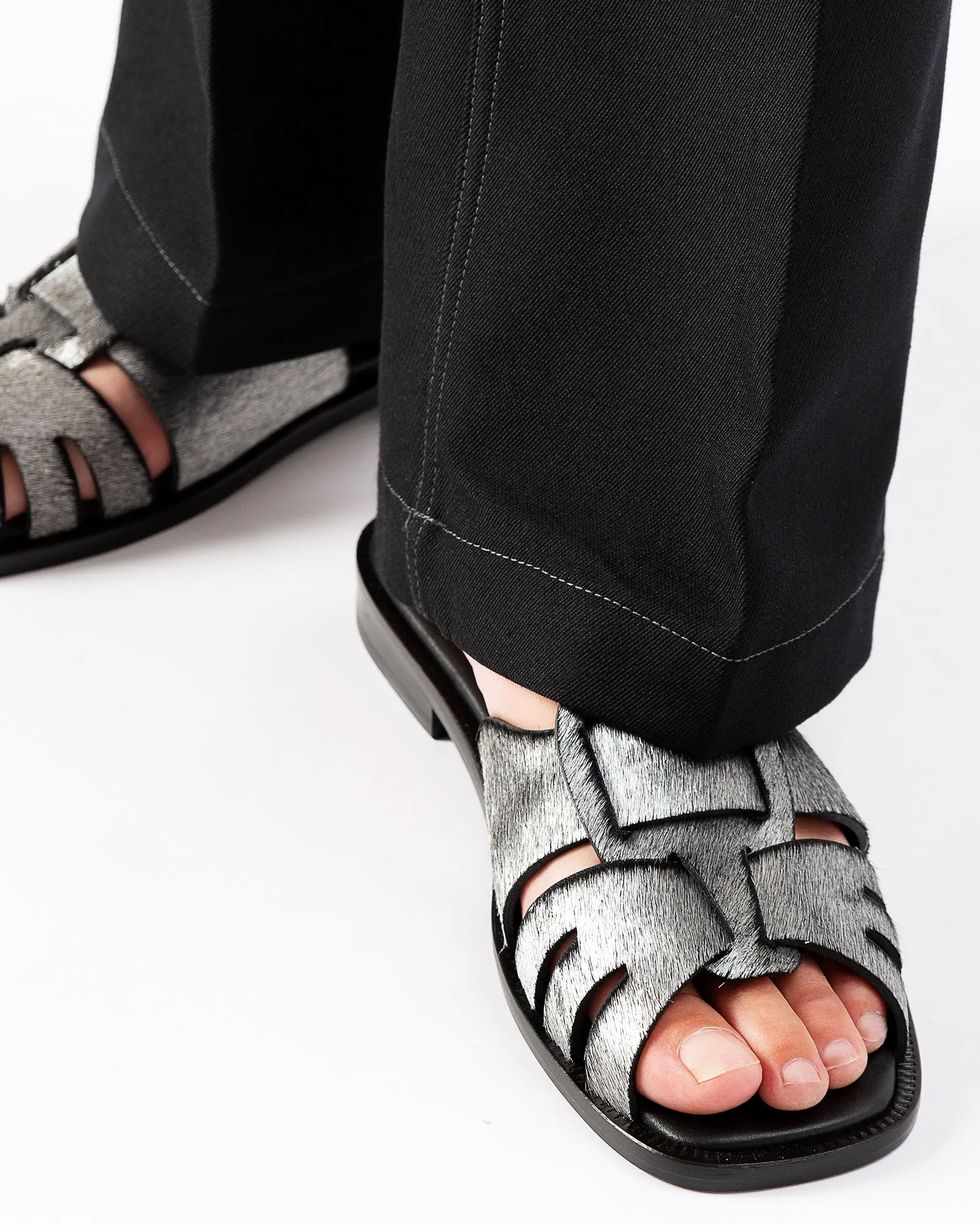 ANCORA SQUARED SLIDE CALF HAIR - Fisherman Slide sold by Hereu Studio product image thumbnail 5