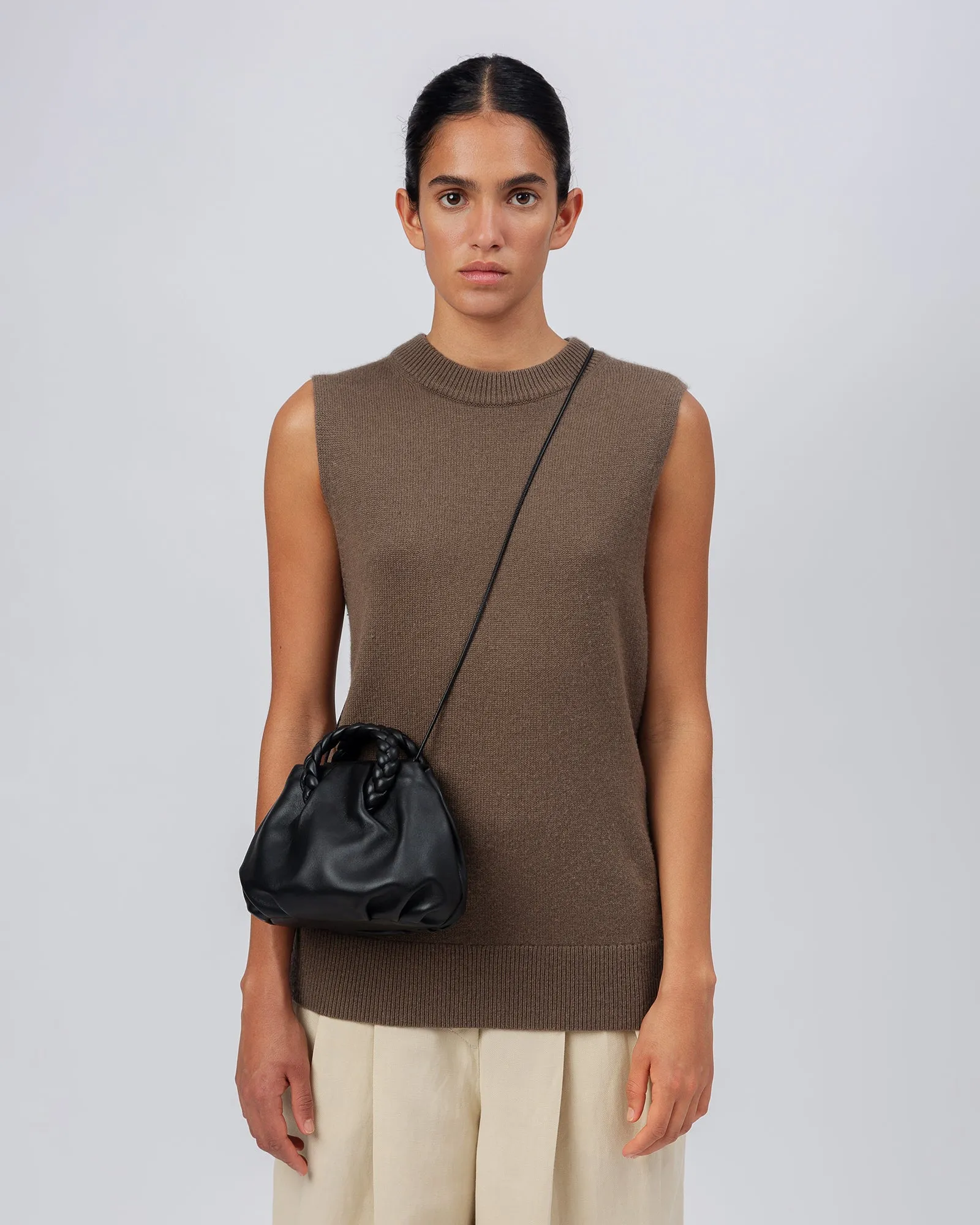 BOMBON SUPPLE SHINY - Plaited-handle Leather Handbag sold by Hereu Studio product image thumbnail 5