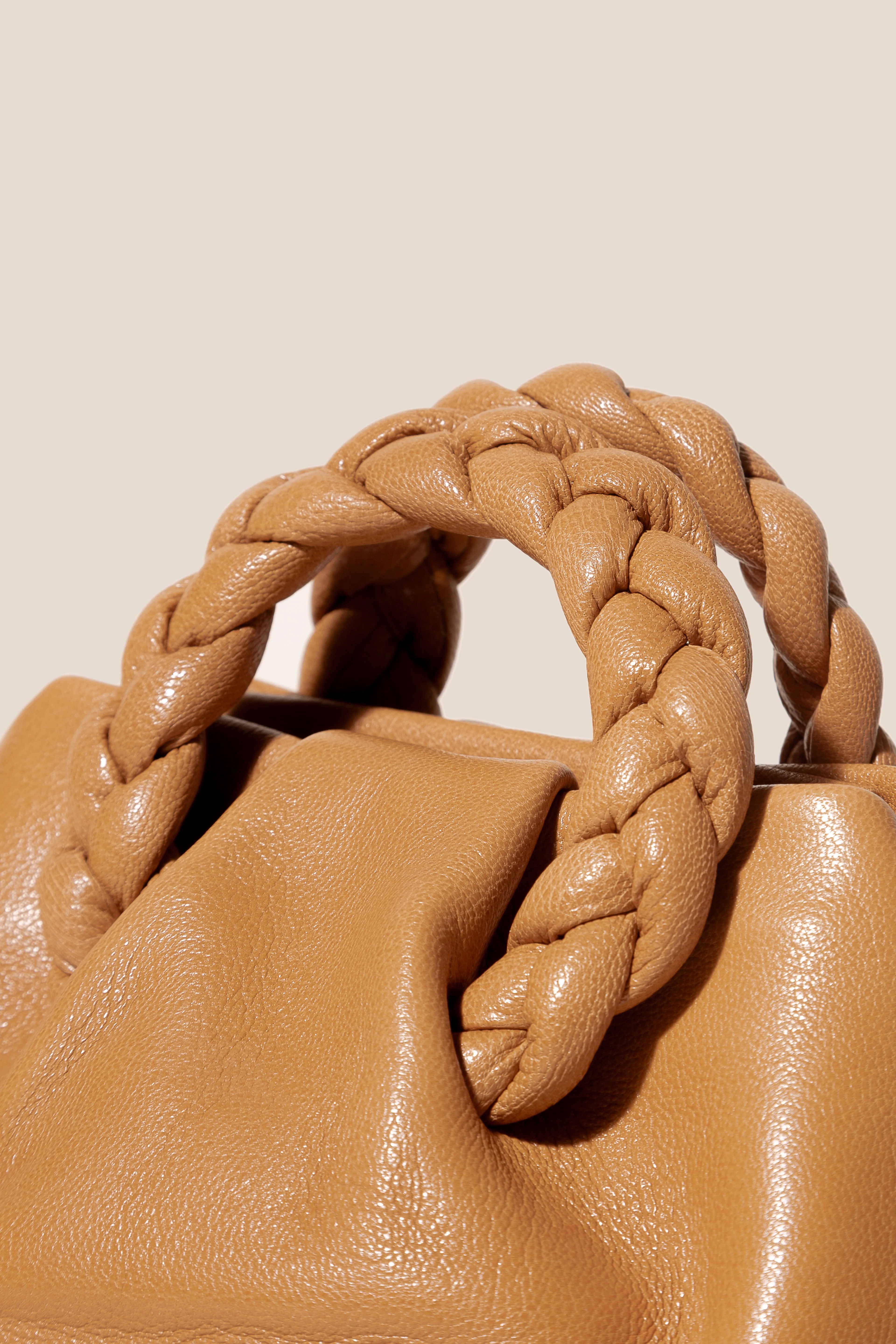 BOMBON SUPPLE SHINY - Plaited-handle Leather Handbag sold by Hereu Studio product image thumbnail 2